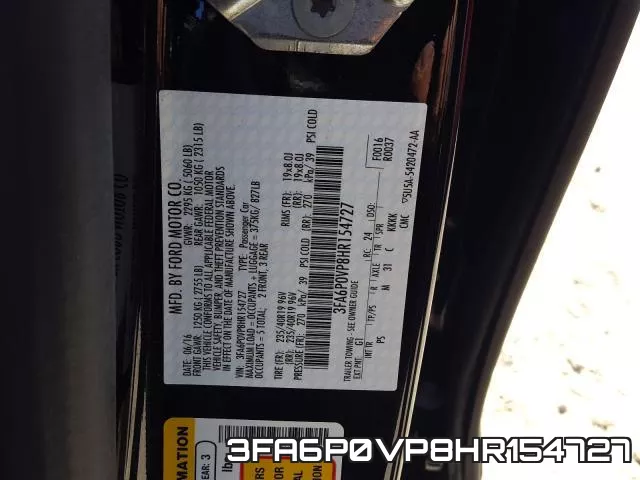 3FA6P0VP8HR154727 фото 2