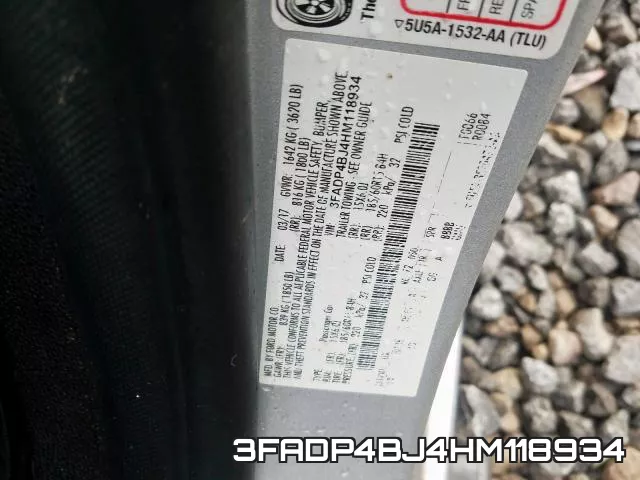 3FADP4BJ4HM118934 фото 2
