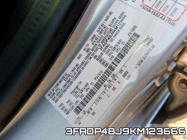 3FADP4BJ9KM123666 фото 2