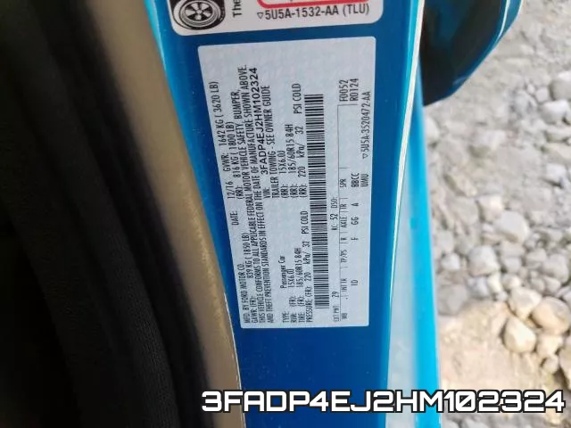 3FADP4EJ2HM102324 фото 2
