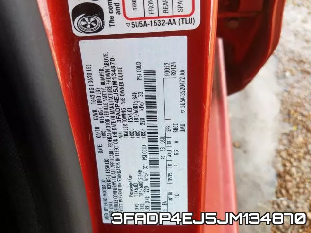 3FADP4EJ5JM134870 фото 2