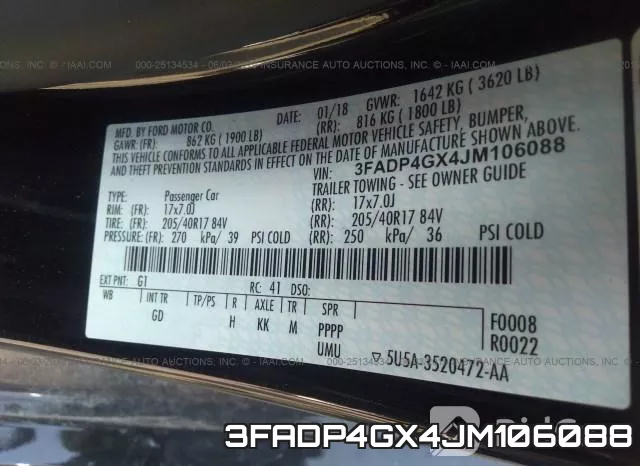 3FADP4GX4JM106088 фото 10
