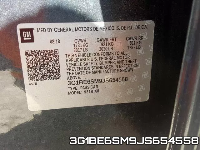 3G1BE6SM9JS654558 фото 2