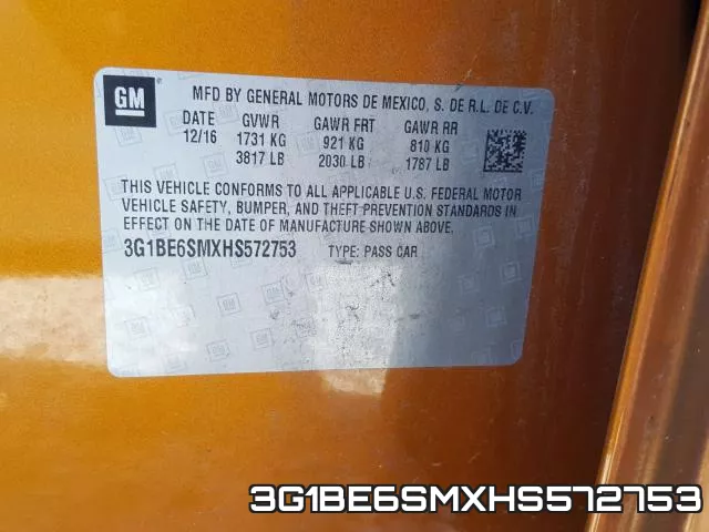 3G1BE6SMXHS572753 фото 2