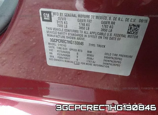 3GCPCREC7HG130846 фото 10