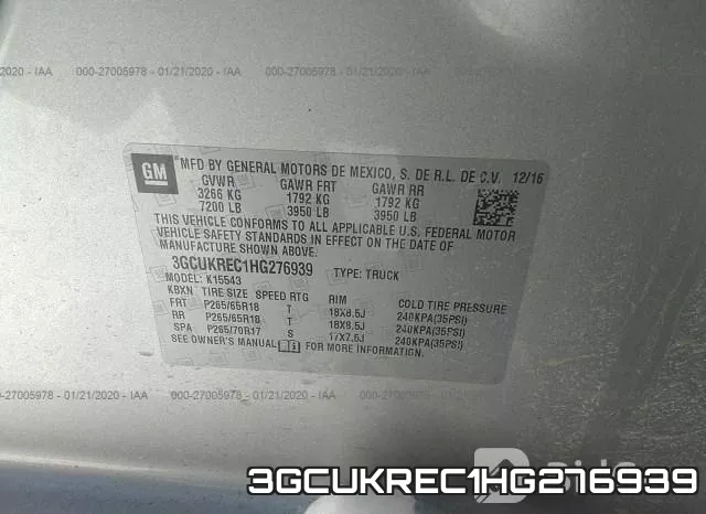 3GCUKREC1HG276939 фото 10