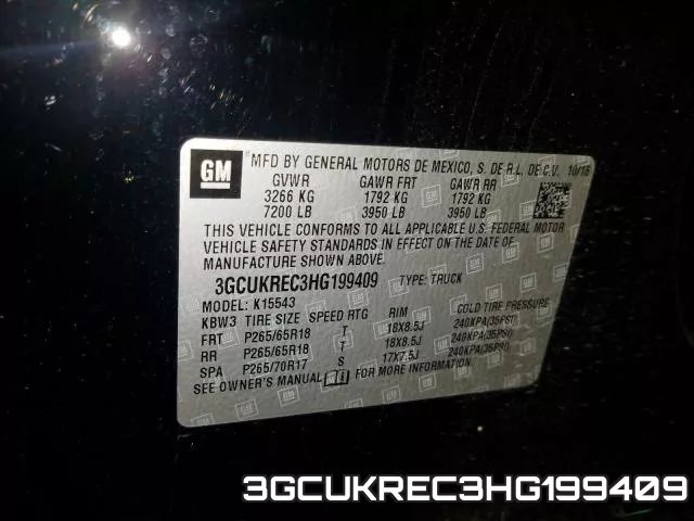 3GCUKREC3HG199409 фото 2