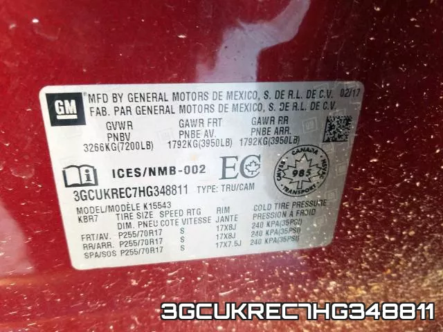 3GCUKREC7HG348811 фото 2