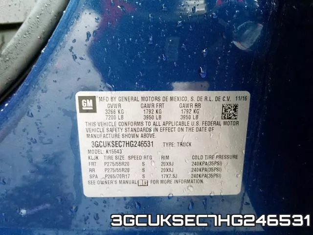 3GCUKSEC7HG246531 фото 2