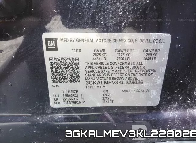 3GKALMEV3KL228026 фото 10