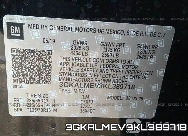 3GKALMEV3KL389718 фото 10