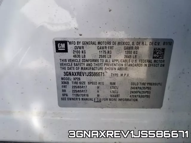 3GNAXREV1JS586671 фото 2