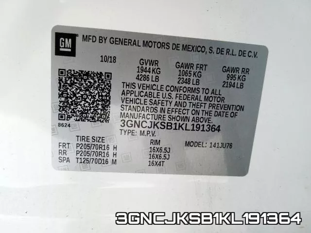 3GNCJKSB1KL191364 фото 2