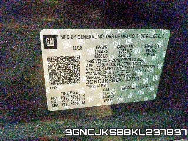 3GNCJKSB8KL237837 фото 2