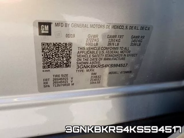 3GNKBKRS4KS594517 фото 2
