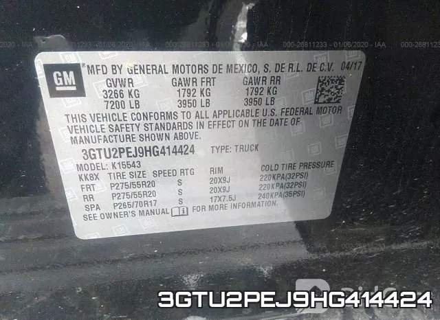 3GTU2PEJ9HG414424 фото 10