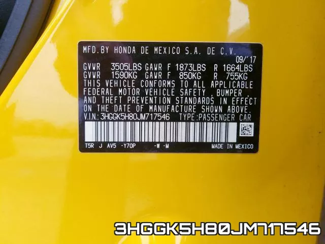 3HGGK5H80JM717546 фото 2