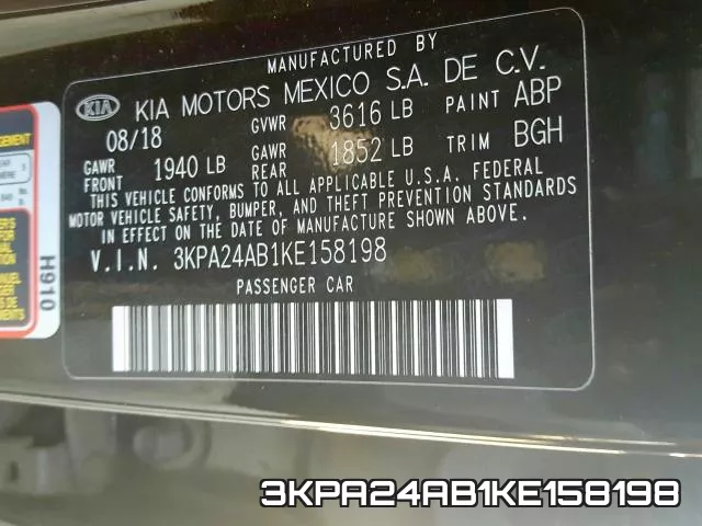 3KPA24AB1KE158198 фото 2