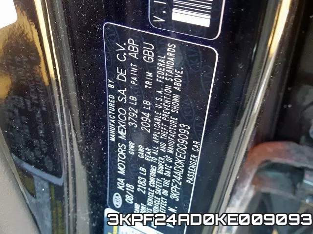 3KPF24AD0KE009093 фото 2