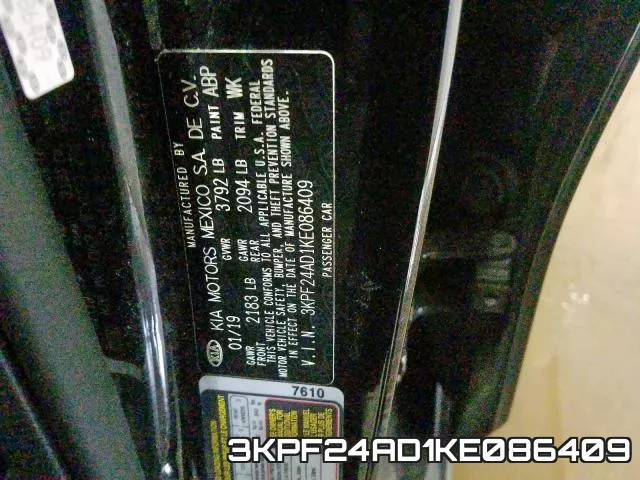 3KPF24AD1KE086409 фото 2