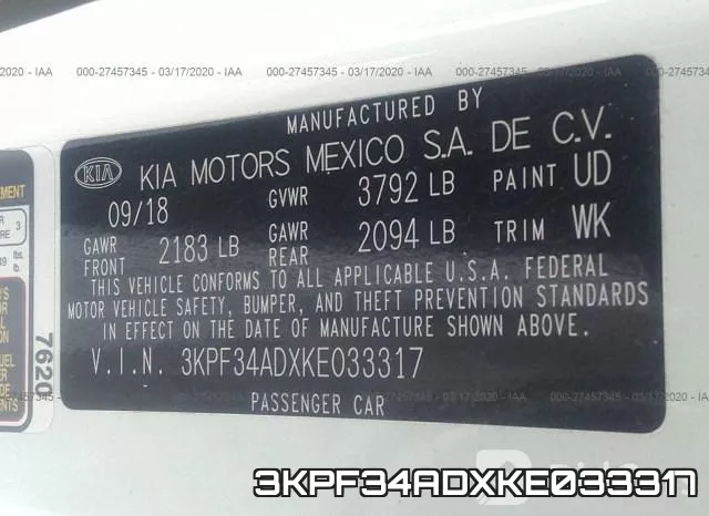 3KPF34ADXKE033317 фото 10
