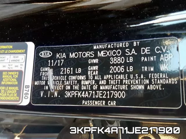 3KPFK4A71JE217900 фото 2