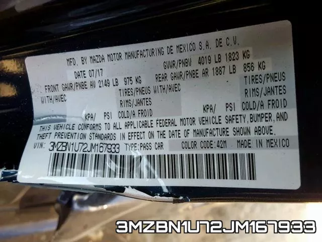 3MZBN1U72JM167933 фото 2