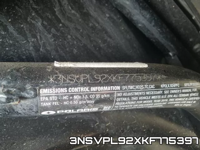 3NSVPL92XKF775397 фото 2