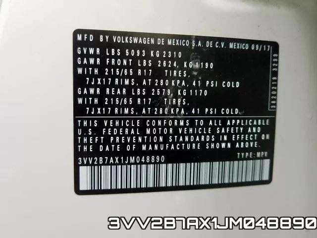 3VV2B7AX1JM048890 фото 2