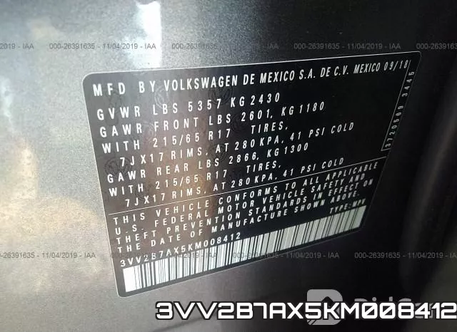 3VV2B7AX5KM008412 фото 10
