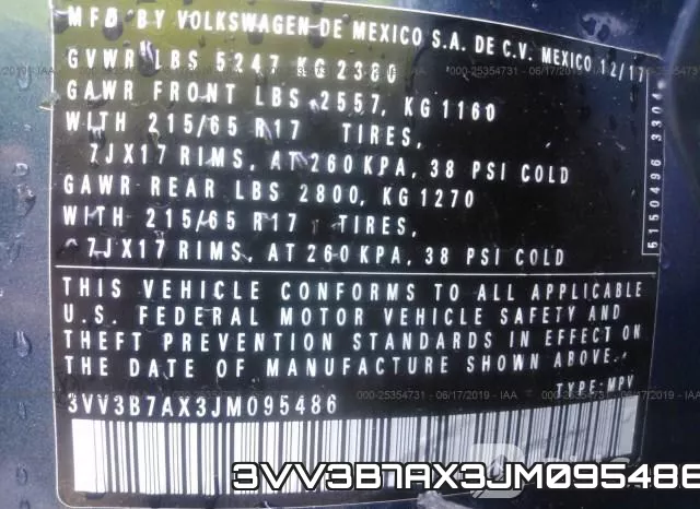 3VV3B7AX3JM095486 фото 10