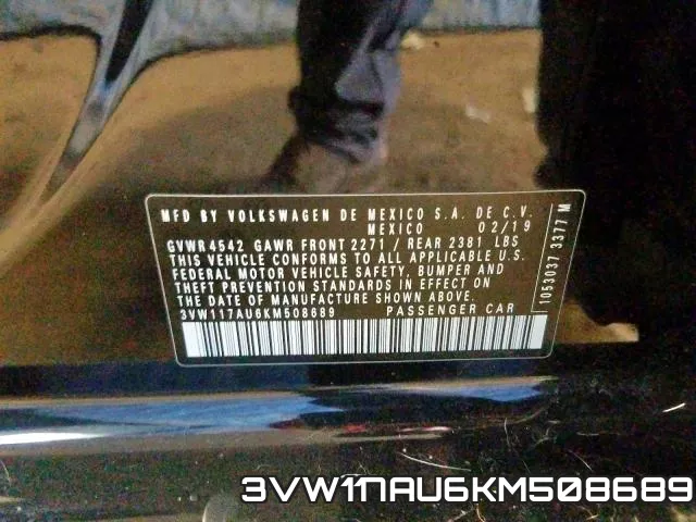 3VW117AU6KM508689 фото 2