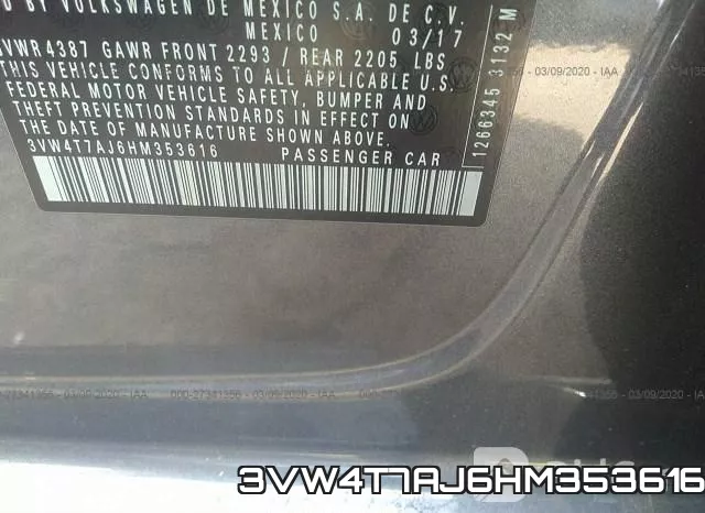3VW4T7AJ6HM353616 фото 10
