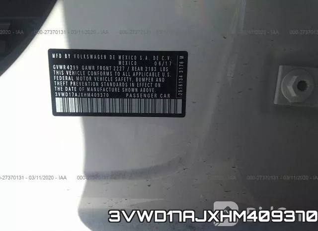 3VWD17AJXHM409370 фото 10