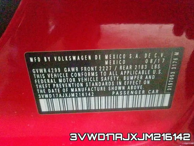 3VWD17AJXJM216142 фото 2