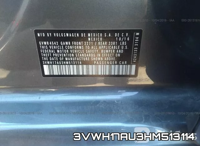 3VWH17AU3HM513114 фото 10