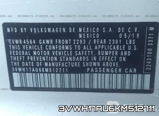 3VWH17AU6KM512711 фото 10