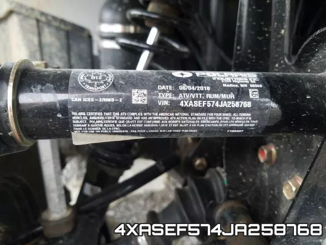 4XASEF574JA258768 фото 2