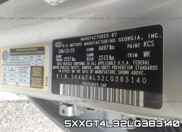 5XXGT4L32LG383140 фото 10