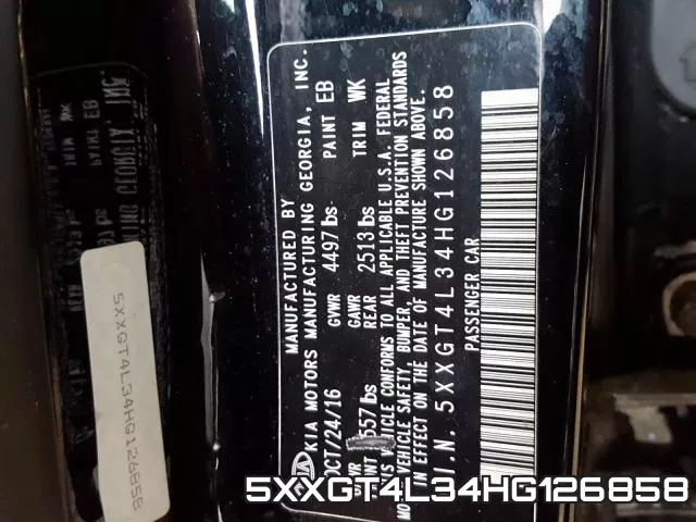 5XXGT4L34HG126858 фото 2