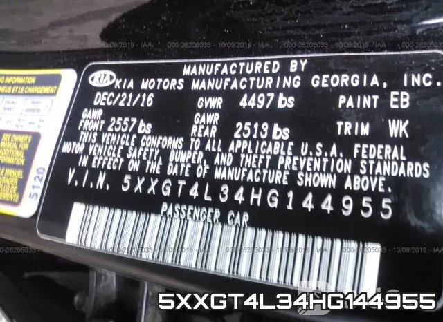 5XXGT4L34HG144955 фото 10