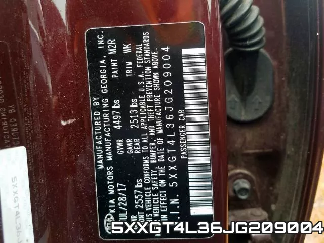 5XXGT4L36JG209004 фото 2