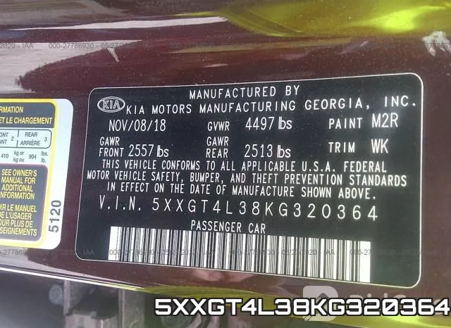 5XXGT4L38KG320364 фото 10