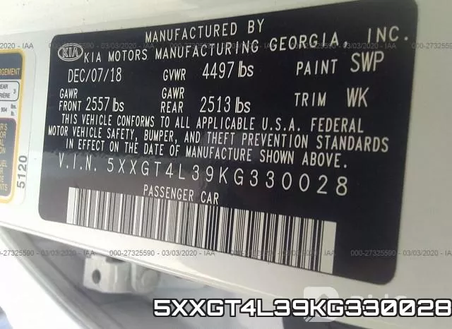 5XXGT4L39KG330028 фото 10