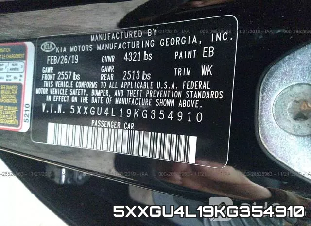 5XXGU4L19KG354910 фото 10