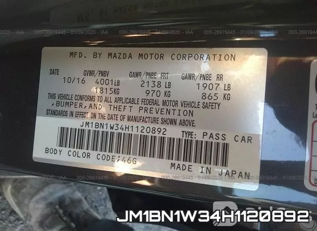 JM1BN1W34H1120892 фото 10