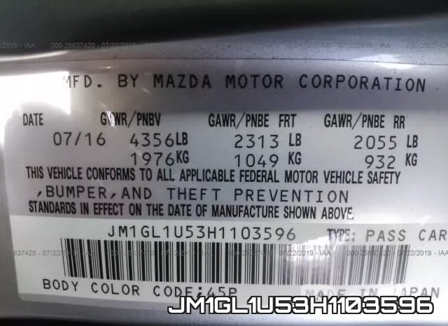JM1GL1U53H1103596 фото 10