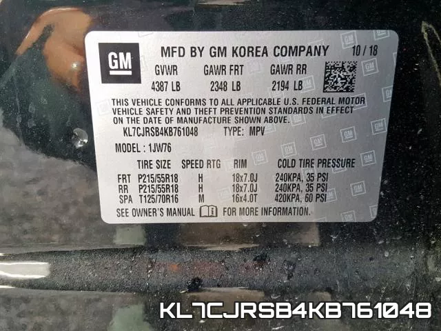 KL7CJRSB4KB761048 фото 2