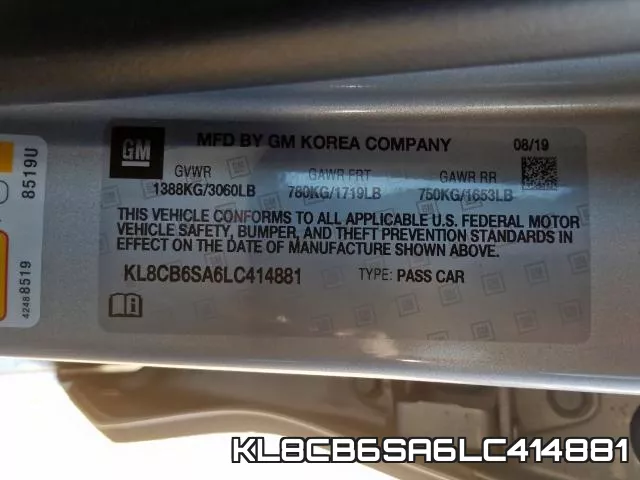 KL8CB6SA6LC414881 фото 2