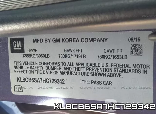 KL8CB6SA7HC729342 фото 10